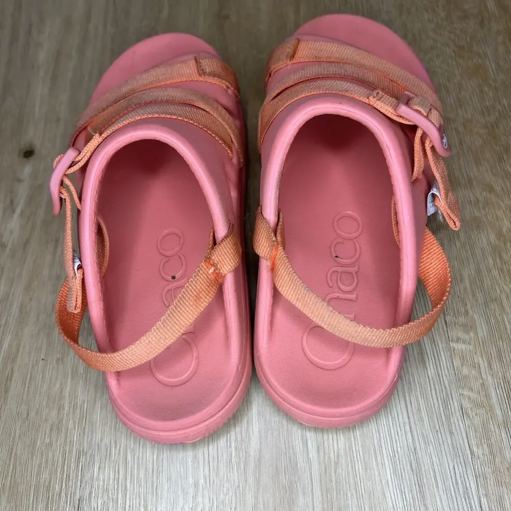 Chaco Kids' Youth Size 3 Chillos Sport Sandals Pink Adjustable Straps Water Shoe